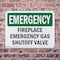 Signmission Fireplace Gas Shutoff Valve Emergency Sign, Plastic, 10in W x 7in L, 2PK OS-2PACK-EM-P-710-L-10365 - alternate 7